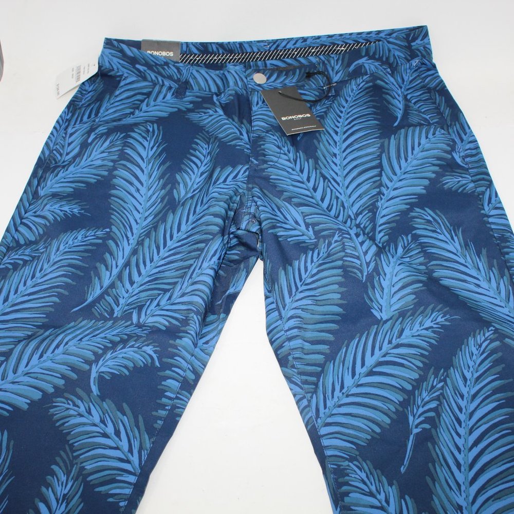 Bonobos Golf Slim Fit NWT Men's 36 x 30 Blue Flat Front Straight Leg Chino Pants - Picture 5 of 11